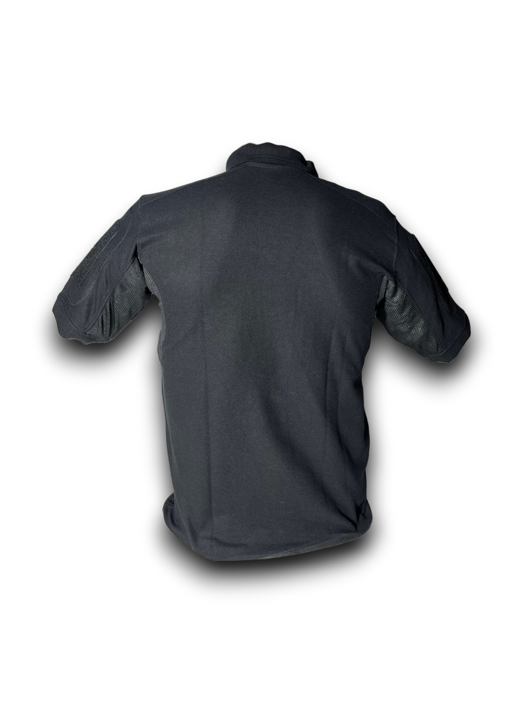 Playera Tipo Polo Táctica Negra Manga Corta
