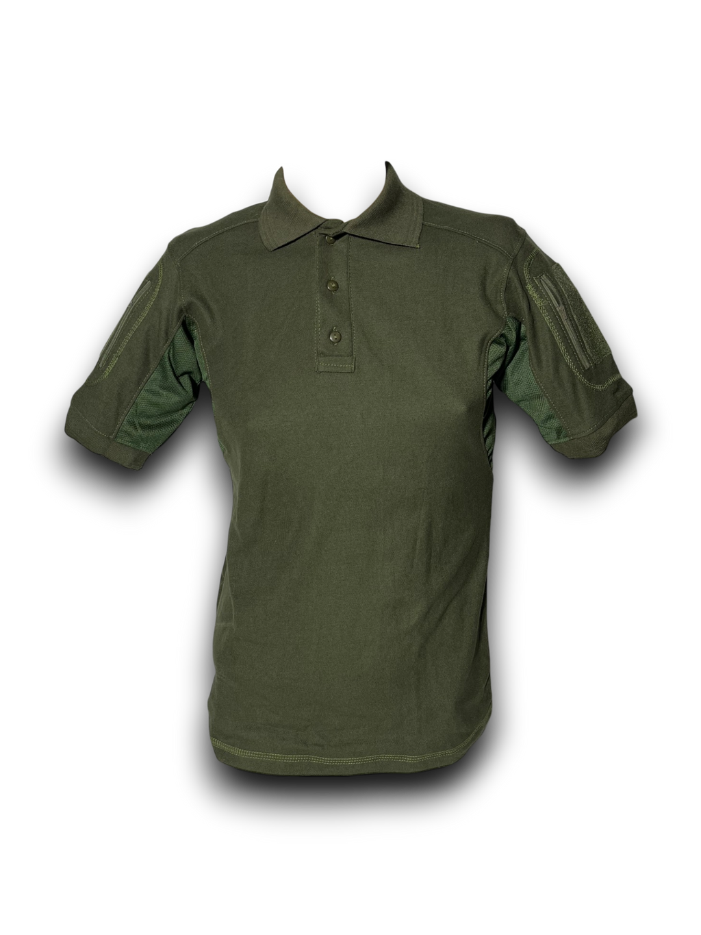 Playera Tipo Polo Táctica Verde Manga Corta