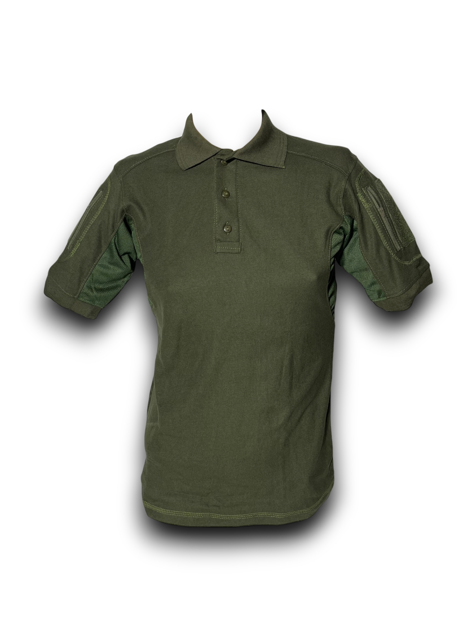 Playera Tipo Polo Táctica Verde Manga Corta