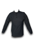 Playera Tipo Polo Táctica Negra Manga Larga