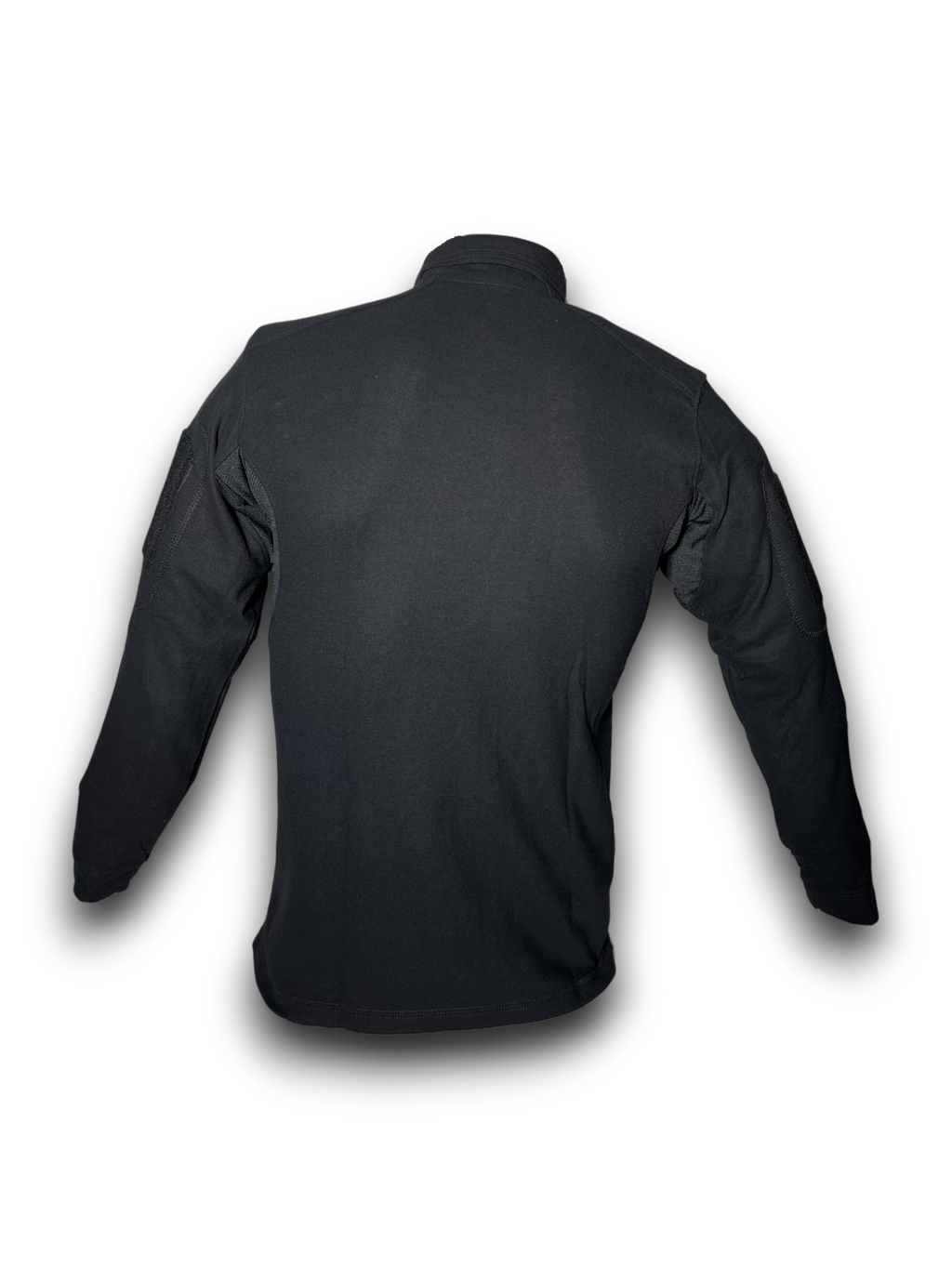 Playera Tipo Polo Táctica Negra Manga Larga