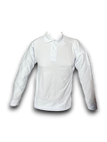 Playera Tipo Polo Táctica Blanca Manga Larga