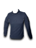 Playera Tipo Polo Táctica Azul Marino Manga Larga